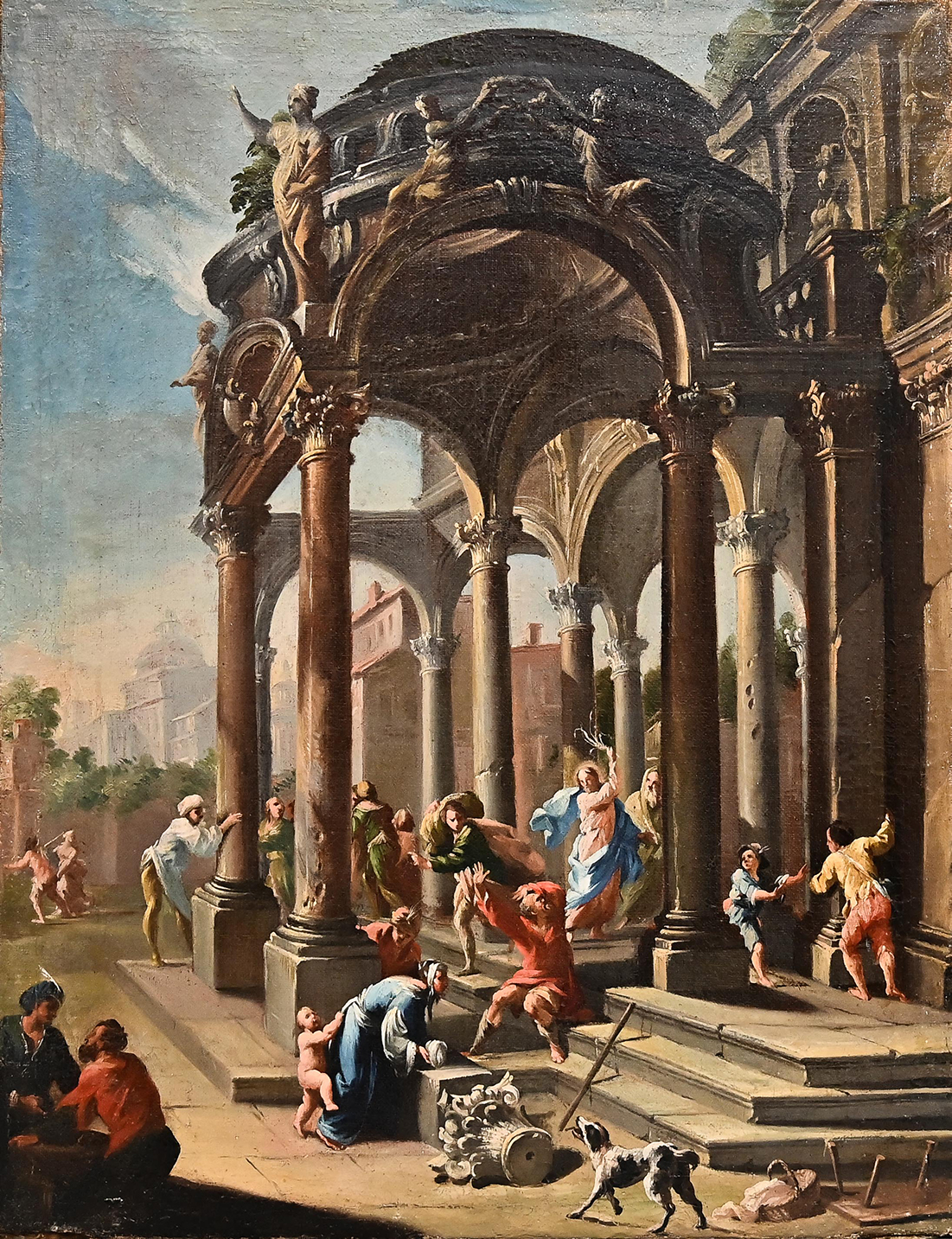 La Cacciata Dei Mercanti Dal Tempio Cacciata dei mercanti dal Tempio, olio su tela della prima metà del