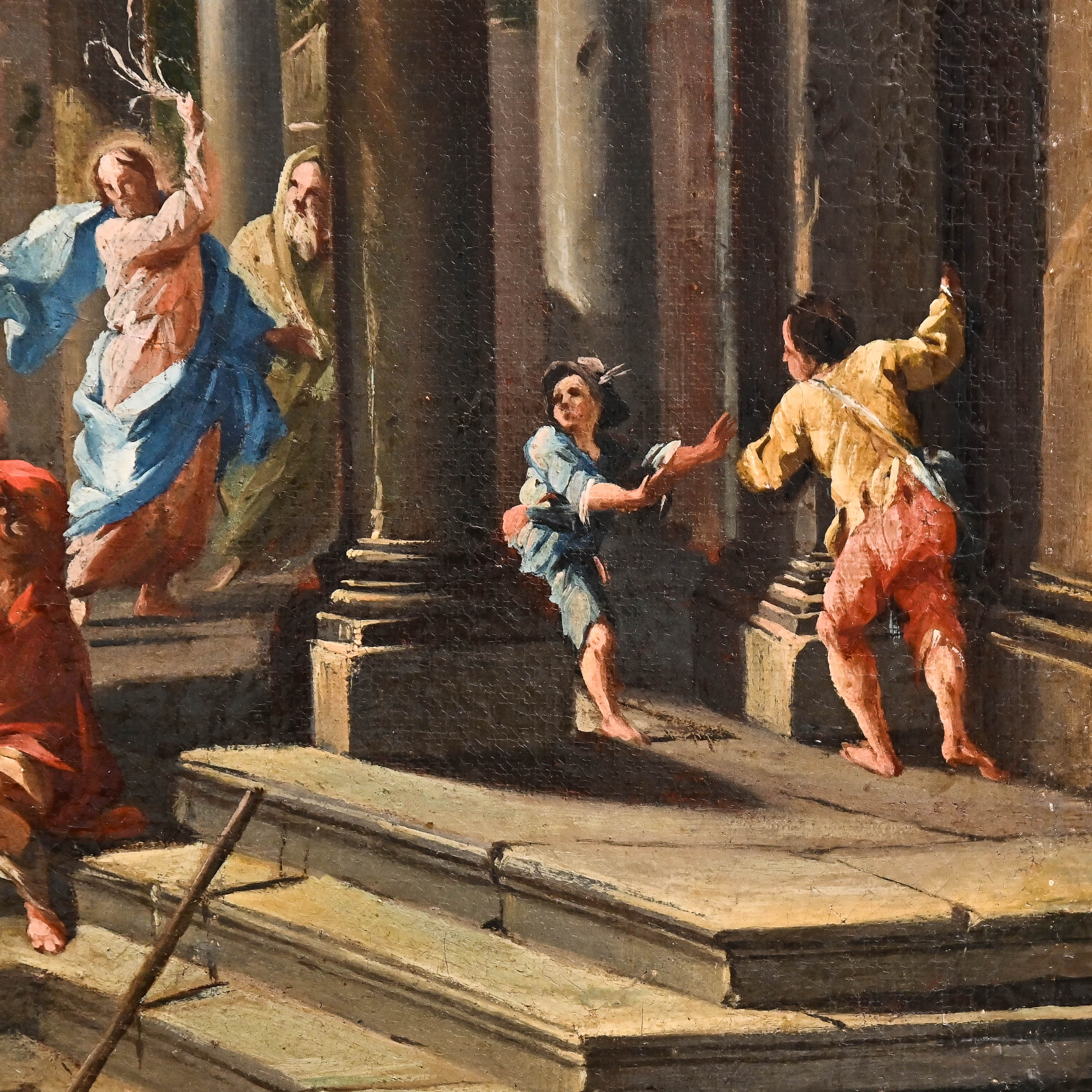 Cacciata Dei Mercanti Dal Tempio Cacciata dei mercanti dal Tempio, olio su tela della prima metà del