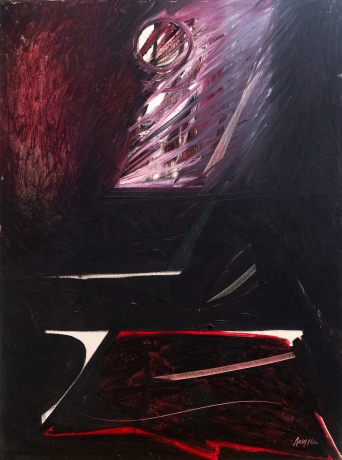 Piero Ruggeri, "Figura", olio su tela, firmato, Epoca '900 image 1