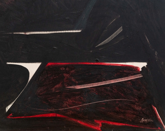 Piero Ruggeri, "Figura", olio su tela, firmato, Epoca '900 image 4