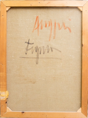 Piero Ruggeri, "Figura", olio su tela, firmato, Epoca '900 image 9