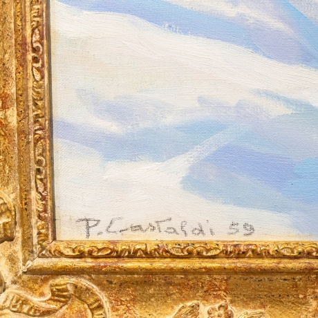 Placido Castaldi, "Paesaggio Innevato", olio su tela, 1959 image 3