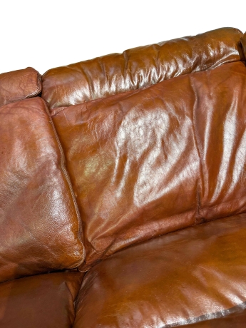 Coppia di divani in pelle, Saporiti Italia, anni ’70 image 6