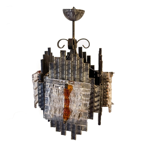 Set di 4 Lampadari in stile Brutalista, Murano, Anni '60 image 2