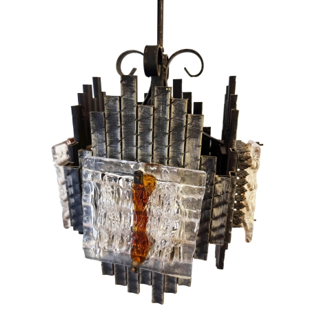 Set di 4 Lampadari in stile Brutalista, Murano, Anni '60 image 7