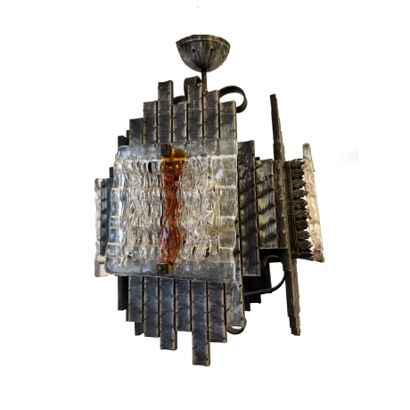 Set di 4 Lampadari in stile Brutalista, Murano, Anni '60 image 6