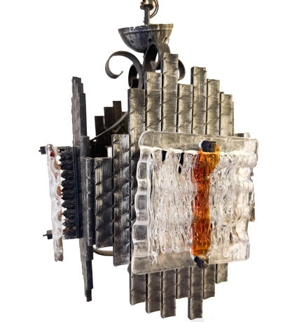 Set di 4 Lampadari in stile Brutalista, Murano, Anni '60 image 4