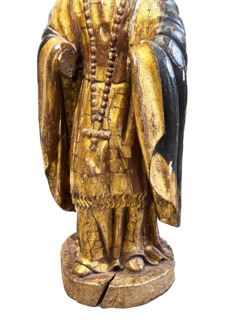 "Santa in preghiera", scultura lignea policroma, Epoca '600 image 4