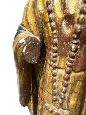 "Santa in preghiera", scultura lignea policroma, Epoca '600 image 7