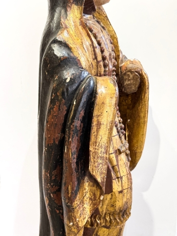 "Santa in preghiera", scultura lignea policroma, Epoca '600 image 10