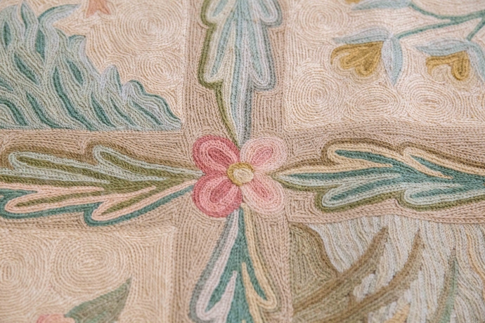 Arazzo / Tappeto, in lana, "Fauna e Flora", Prima metà '900 image 8