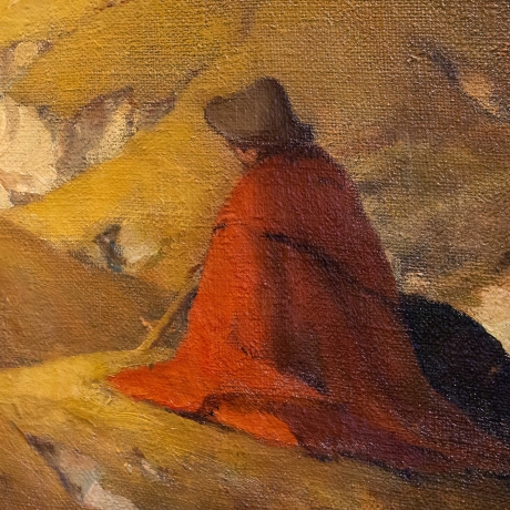 Italo Mus, "Quiete Autunnale", olio su tela, firmato, Anni '40 image 7