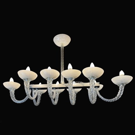 Lampadario Venini vetro di Murano, anni ’50 image 4