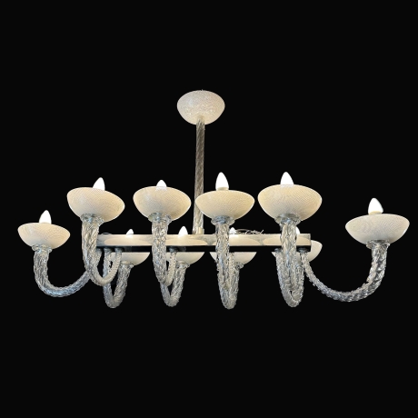 Lampadario Venini vetro di Murano, anni ’50 image 1