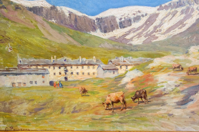 Carlo Pollonera "Paesaggio alpestre", Val d'Aosta , Primi '900 image 4