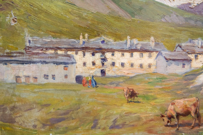 Carlo Pollonera "Paesaggio alpestre", Val d'Aosta , Primi '900 image 5