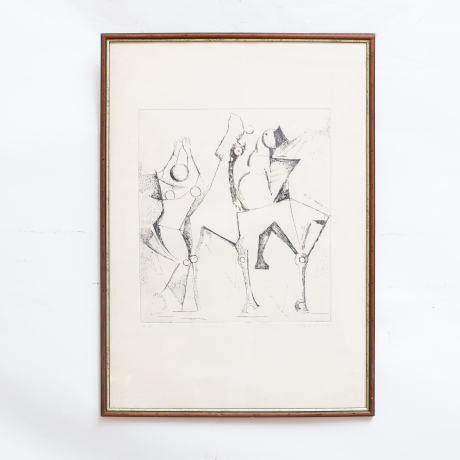 Marino Marini, "Trio felice", acquaforte, 1972 image 2