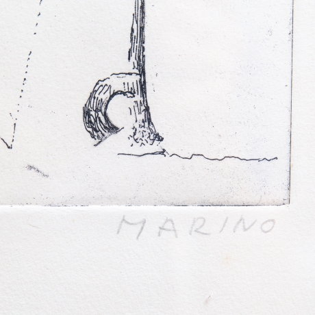 Marino Marini, "Trio felice", acquaforte, 1972 image 5