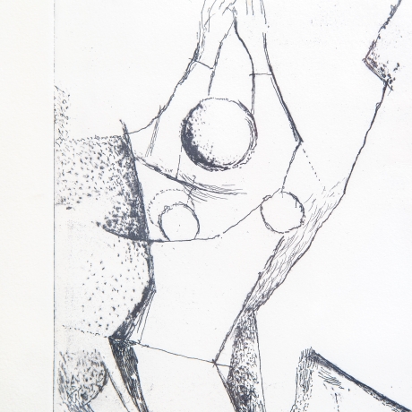 Marino Marini, "Trio felice", acquaforte, 1972 image 7