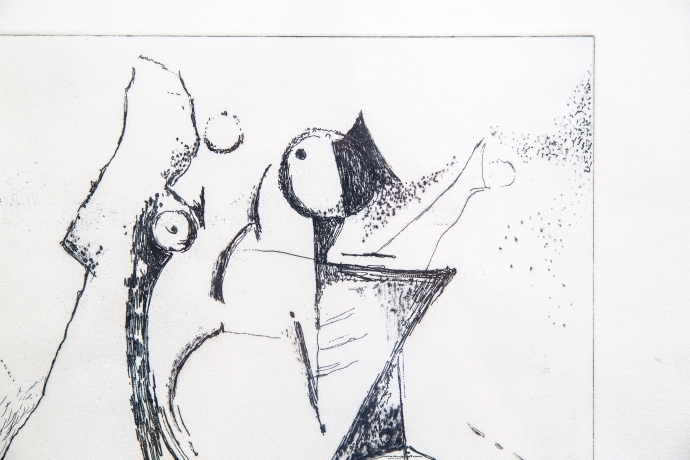 Marino Marini, "Trio felice", acquaforte, 1972 image 8