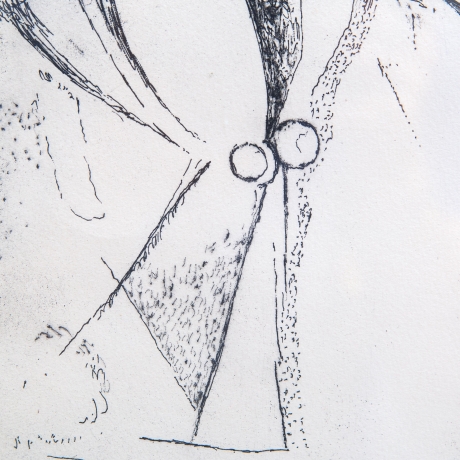 Marino Marini, "Trio felice", acquaforte, 1972 image 10