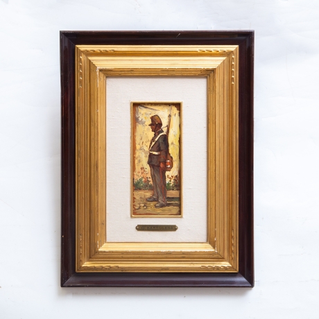 Giovanni Bartolena, "Soldato", olio su tavola, Anni '20/'30 image 2