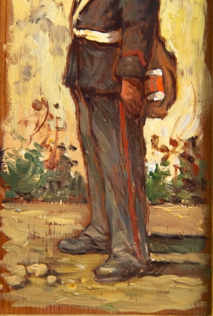 Giovanni Bartolena, "Soldato", olio su tavola, Anni '20/'30 image 6
