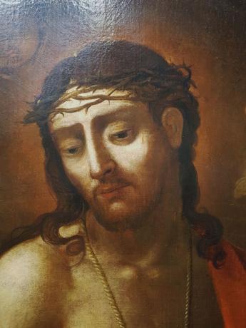 Dettaglio Dipinto olio su tela "Ecce Homo", prima metà '700