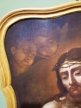  Dettaglio Dipinto olio su tela "Ecce Homo", prima metà '700