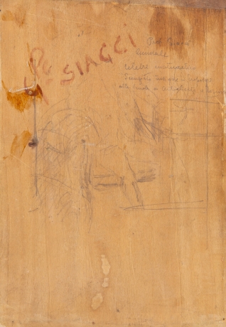 Arturo Zanieri, "Francesco Siacci", olio su tavola, firmato, 1911 image 4