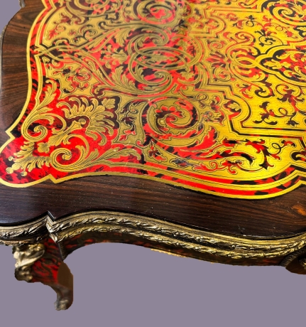 Consolle da gioco in intarsio Boulle, XIX Secolo image 7