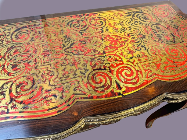 Consolle da gioco in intarsio Boulle, XIX Secolo image 2