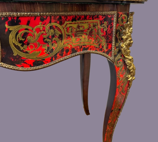 Consolle da gioco in intarsio Boulle, XIX Secolo image 10