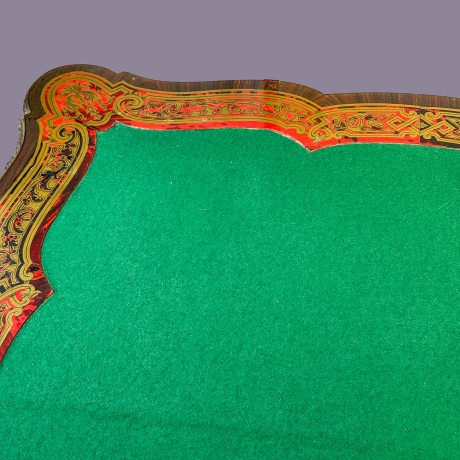Consolle da gioco in intarsio Boulle, XIX Secolo image 15