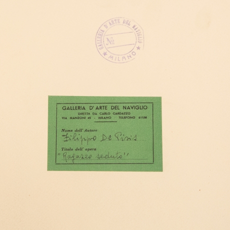 Filippo De Pisis, "Nudo Seduto, Lucien",1930 image 7