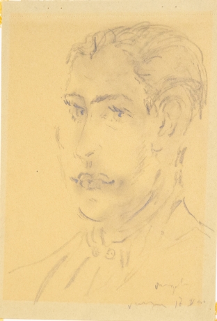 Filippo De Pisis, "Ritratto di giovane, Angelo",1941 image 1