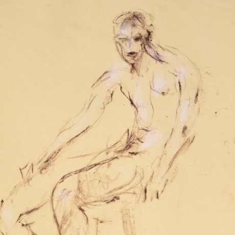 Filippo De Pisis, "Nudo Seduto, Lucien",1930 image 4