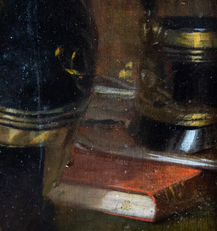 Arturo Zanieri, "Francesco Siacci", olio su tavola, firmato, 1911 image 9