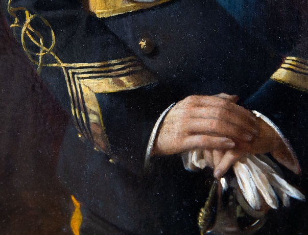 Arturo Zanieri, "Francesco Siacci", olio su tavola, firmato, 1911 image 10