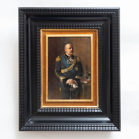 Arturo Zanieri, "Francesco Siacci", olio su tavola, firmato, 1911 image 2