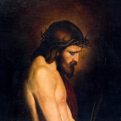 Ecce Homo, olio su tela, Primi XIX secolo image 4