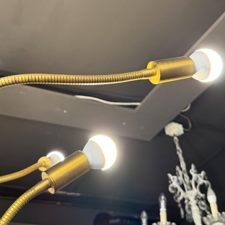 Lampadario Design, ottone e metallo laccato, Anni '50 image 5