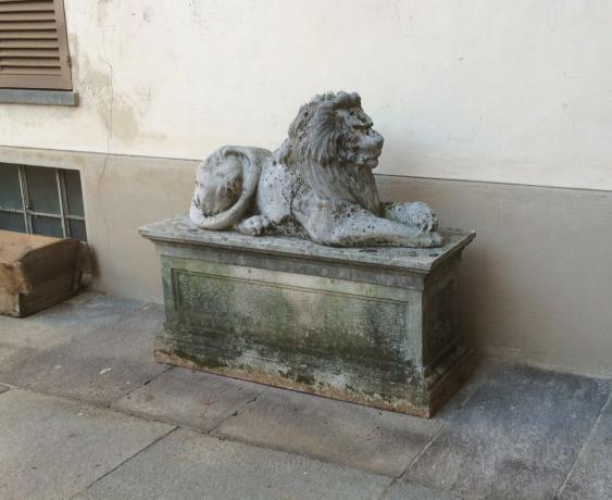 Scultura Leone in Cemento da Esterno del '900