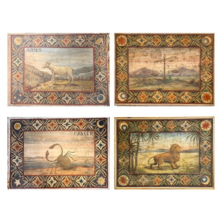 Serie di Strappi originali del XVIII secolo Segni Zodiacali image 1