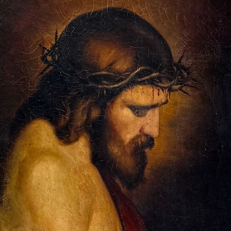 Ecce Homo, olio su tela, Primi XIX secolo image 5
