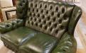 Frontale Divano Chesterfield Originale Vintage in pelle  Anni '50 