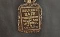 Dettaglio Cassaforte vintage inglese, Milners' Patent , originale ,a chiave di fine '800.