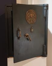 Frontale Cassaforte vintage inglese, Milners' Patent , originale ,a chiave di fine '800.
